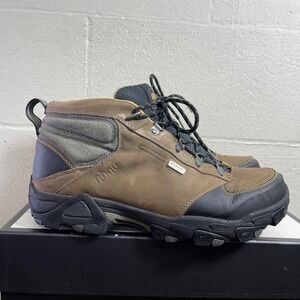 Ahnu Elkridge II Mid Brown Nubuck Outdoor Hiking Boots Lace up Men's 10.5 US